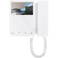 Comelit 6702W Mini Monitor with Handset and BM, VIP, White