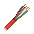 Paige 213230354 18AWG 4-Conductor Solid CMP/FPLP Unshielded Multiconductor Patch Cable, Plenum Rated, Red