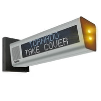 Valcom VL522M-F-FC 7-Color IP Text Sign with Speaker and Flashers, Double-Sided, 20"W, Metallic