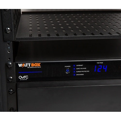 WattBox WB-800CH1U-IPVM-8 1U Integrated Faceplate IP Power Conditioner, 8-Individually Metered and Controlled Outlets