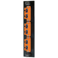 Hubbell FSPSCDM3OR Fiber Optic Patch Panel with 6 Ports and 3 SC Duplex Connectors, Push-Pull Bezel, Orange