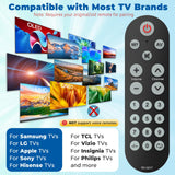 Buttons Universal Tv Remote With Backlit, Learning Ir Remote Control Replaces Al