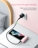 Charger Usb C With Built-In Usb-C Plug, 4500Mah Mini Power Bank Small Battery Pa