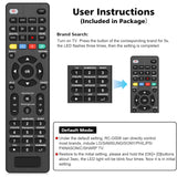 Remote Control For Samsung, Lg, Vizio, Tcl, Sony, Insignia, Sharp, Philips, Pana