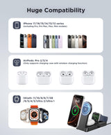 1 Magnetic Wireless for iPhone Charging Station: Foldable Portable Charger