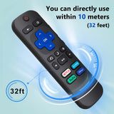 2) Replacement Remote Control Compatible For Roku Tv,For Tcl Roku/For Hisense Ro