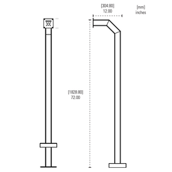 PEDESTAL PRO 72-3-12-SS 72" Heavy Duty Stainless Pedestal for Semi Trucks