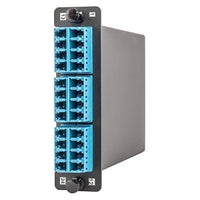 Hubbell OCLCQSMH4 Fiber Cassette, High Density-H4, LC Multimode, 24-Fiber, Blue