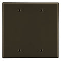 Hubbell PJ23 Mid-Size 2-Gang Wallplate, 2-Box Mount Blank, Brown