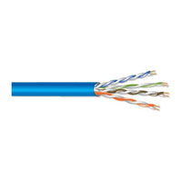 West Penn 254245EZGY1000 24-4 CAT5e Cable, Unshielded, Plenum, Solid, 1000', Gray
