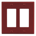 Hubbell PJ262R 2-Gang Decorator Wall Plate, Red