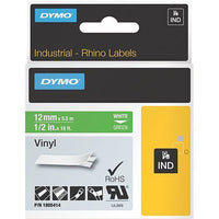 DYMO 1805414 Label Maker, Rhino 1/2-Inch Green Vinyl with White Print - DYMO
