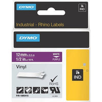 DYMO 1805415 Label Maker, Rhino 1/2-Inch Purple Vinyl with White Print - DYMO