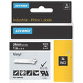 DYMO 1805432 Rhino Black Vinyl Tape, 24mm, White Text