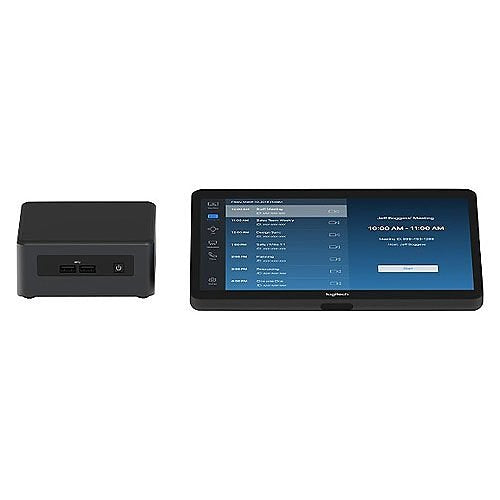 Logitech TAPZOMBASEINT Tap Solution for Zoom Rooms Base Bundle, Includes Tap, Cables, JumpStart and Mini PC with Intel NUC, No AV