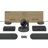 Logitech 960-001225 Rally Plus UHD 4K Conference Camera System with Dual-Speakers and Mic Pods for Large Rooms
