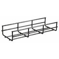 Hubbell HBT0204BK Wire Basket Tray, 2"H x 4"W x 118"L, Black, Round