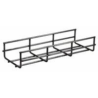 Hubbell HBT0204BK Wire Basket Tray, 2"H x 4"W x 118"L, Black, Round
