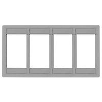 Hubbell IMF4GY iSTATION 4-Unit Front Loading Module Frame, Gray