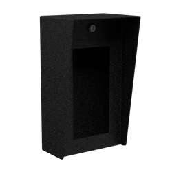 PEDESTAL PRO 814HOU-2NIP-01-CRS 8" x 14" Portrait Steel Housing, Black, fits 2N IP Safety or Force