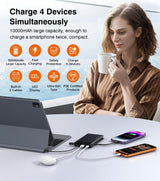 Slim Power Bank w/ Built-In Cables – 22.5W PD Fast Charger for iPhone & Samsung