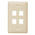 Hubbell NSP14LA 1-Gang 4-Port Wall Plate