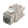 Hubbell HJS6GY24 Keystone Jack, Shielded CAT6 Universal Jack, 24-Pack, Gray
