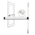 Adams Rite 8611MLR-36 Concealed Vertical Rod Exit Device Push Bar 36" Clear Anodized 24 VDC