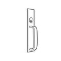 Adams Rite 3002-21-US32D Flat Fixed Pull with Cylinder Hole, Mortise and Rim Devices, Satin Stainless Steel