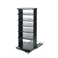 Middle Atlantic ASR-42 Slide-Out and Rotating 6-Shelf System, 42" Height, Black