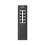D-Link DIS-210G-12P 12-Port Industrial Gigabit Smart Managed PoE+ Switch with (4) SFP