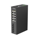 D-Link DIS-210G-12P 12-Port Industrial Gigabit Smart Managed PoE+ Switch with (4) SFP