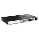 D-Link DXS-3130-28 24-Port 10G Layer 3 Stackable Aggregation Managed Switch, Layer 2+, PoE++
