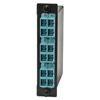 Hubbell OCSC50G Fiber LGX Cassette, OM3, MTRJ to MTP, Aqua