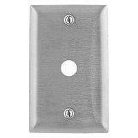 Hubbell SSJ11 Wall Plate, Jumbo 1-Gang, Stainless Steel