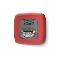Gentex GHSGPR Horn / Strobe with Selectable Candela LED Strobe and Universal Mount, Plain, Green Lens, Red Faceplate