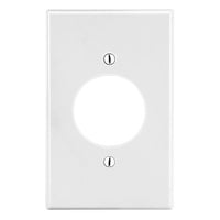 Hubbell P720W 1-Gang Wall Plate with 1.60-Inch Opening, White