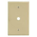 Hubbell PJ11I Wall Plate, M-Size, 1-Gang, 0.406", Box Mount, Ivory