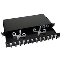 Hubbell FER12LCDSM FER Rack Mount Interconnect Enclosure, 1U, 6 LC-Duplex, 12-Port Blue, Zirconia