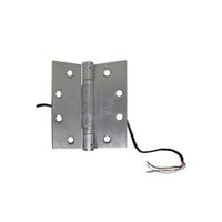 RCI 95206 Electrified Hinge, 2 + 4 Wire 4" x 4" x 5 Knuckle x 4' Lead, Brushed Chrome