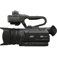 JVC GY-HM170U GY-HM170 4KCAM Compact Professional Camcorder with Integrated 12x Optical Zoom Lens and Top Handle Audio Unit