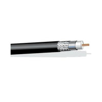 West Penn 98G8BK0500 RG-8/U with 90% TB, 10/1 Solid Coaxial Cable, 50 Ohm, CM, 500' (152.4) Reel, Black