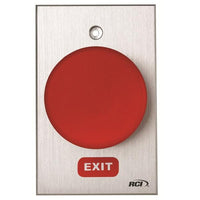 RCI 990EMA28 Exit Symbol Maintained Action Oversized Tamper-Proof Red Button, Anodized Aluminum Faceplate
