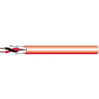 West Penn 995RD1000 14/2 Solid Shielded FPLR Fire Alarm Cable, 1000' (304.8m) Reel, Red