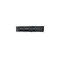 West Penn 48PP6C-L 48-Port Patch Panel for CAT5e and CAT6 Plus, Black