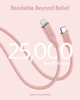 Anker <b>641</b> USB-C to Lightning Cable (Flow, 3 ft Silicone)
