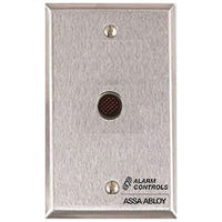 Alarm Controls by ASSA ABLOY RP-28L Alarm Controls RP-28L Remote Wall Plate with 1/2" Red LED, Single Gang, Stainless Steel