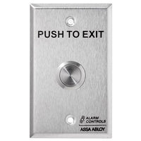 Alarm Controls by ASSA ABLOY TS-12 Alarm Controls TS-12 Vandal Resistant Request to Exit Station, 3/4" Push Button, Single Gang, 430 Stainless Steel
