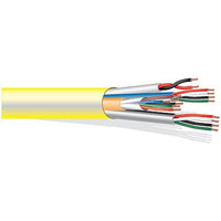 West Penn AC251822B 22/2 18/4 22/4 22/6 Access Control Cable, Flexible Plenum, Shielded, 1000' (304.8m) Reel, Yellow