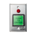 Alarm Controls TS-9 5/8 x 7/8in. Square Green Illuminated Push to Exit Pushbutton